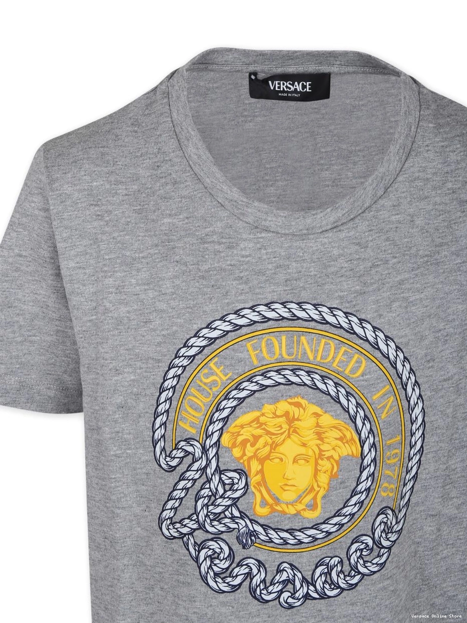 Affordable Versace cotton Medusa-print Women T-shirt 0429